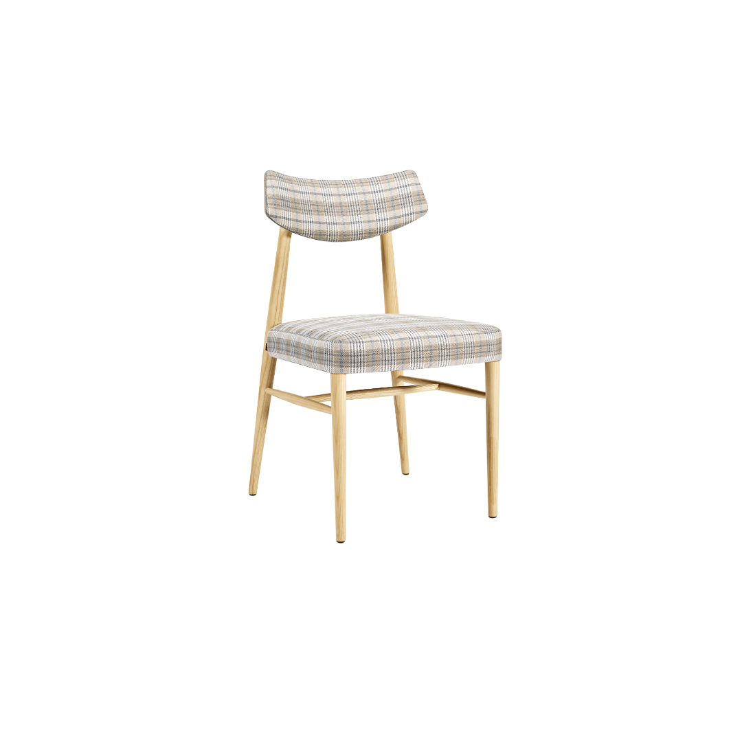 Bizu Side Chair M1130UUW Front Angled View - Light