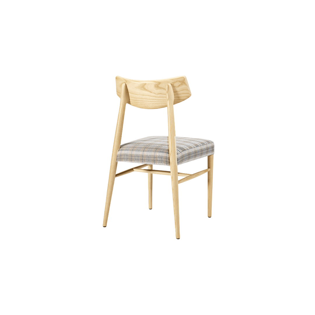 Bizu Side Chair M1130UW Back Angled View - Light