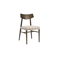 Bizu Side Chair M1130UW Front Angled View - Dark