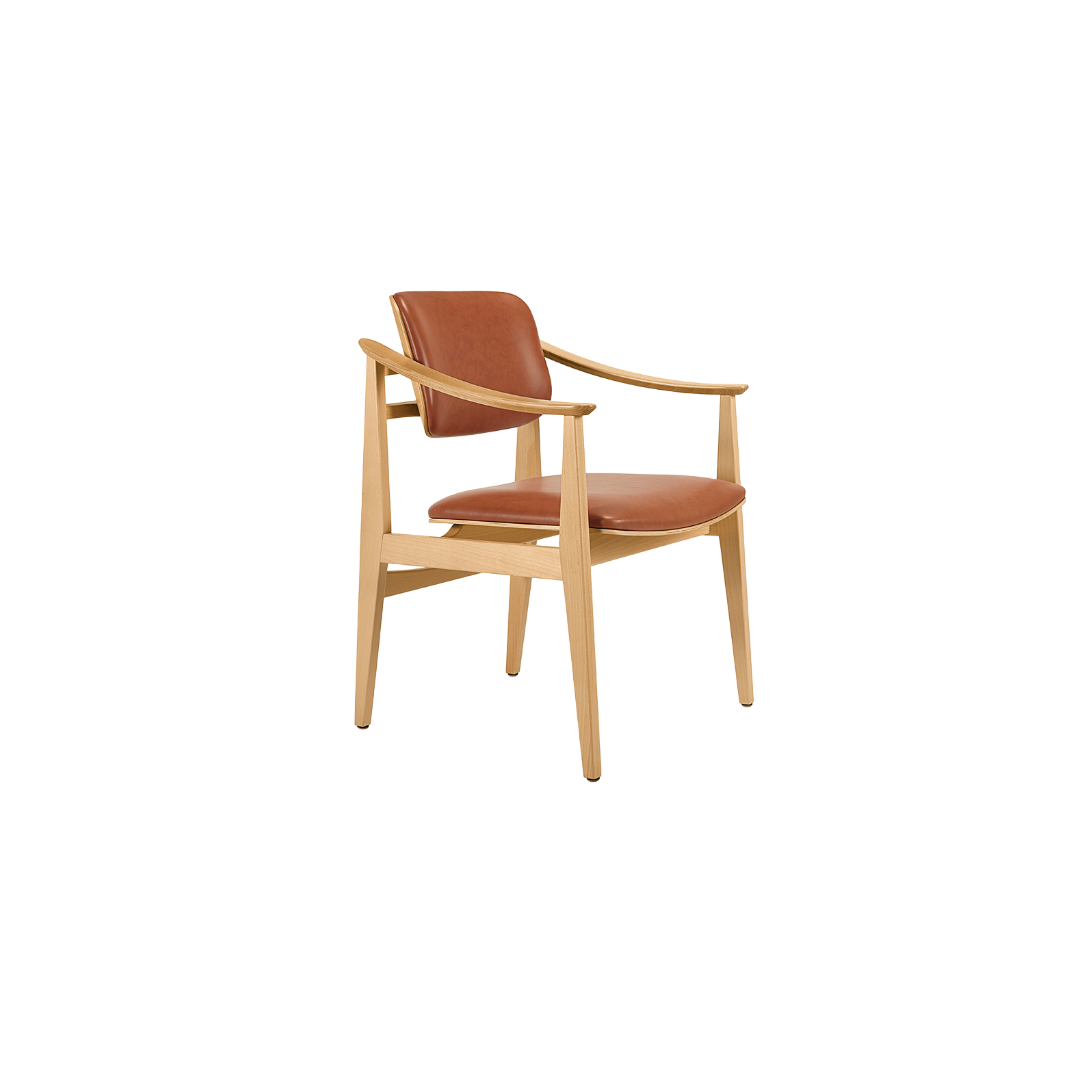 Shanna Armchair M1056WUUST Front Angled View