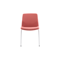 Rita 4 Leg Chair - Carol Fully Upholstered White Frame no Armrests