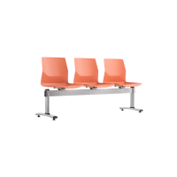 Rita Beam Seating - Carol Plastic 3 Seat no Armrests